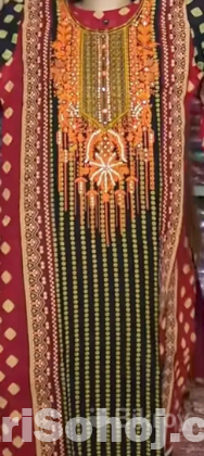 স্টাইলিশ সুতি থ্রি পিস (New Collection)